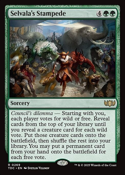 Selvala's Stampede ~ Commander: Tarkir: Dragonstorm [ NM ] [ Magic MTG ]