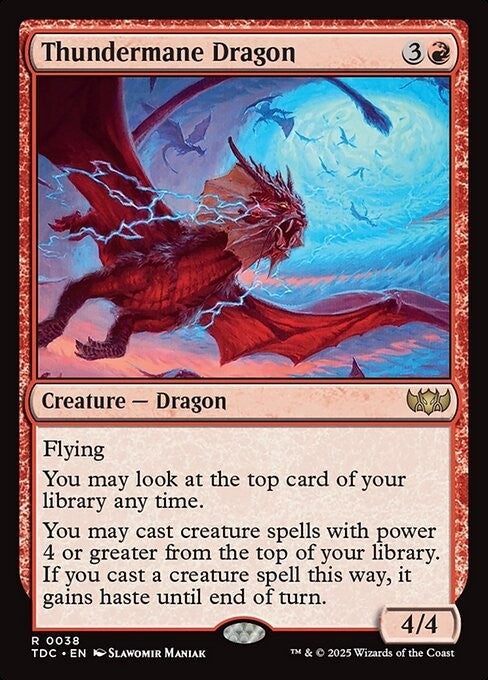 Thundermane Dragon ~ Commander: Tarkir: Dragonstorm [ NM ] [ Magic MTG ]
