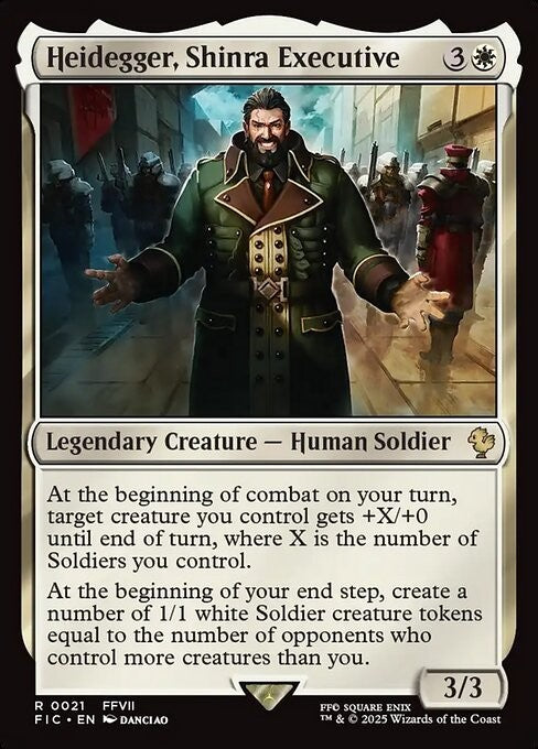 Heidegger, Shinra Executive ~ Commander: Final Fantasy [ NM ] [ Magic MTG ]