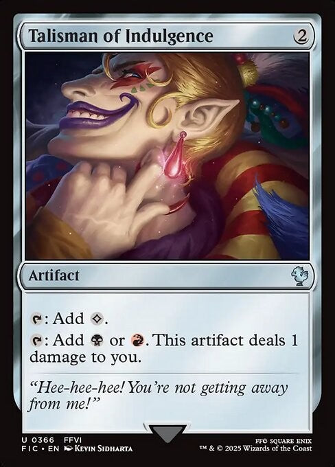Talisman of Indulgence ~ Commander: Final Fantasy [ NM ] [ Magic MTG ]