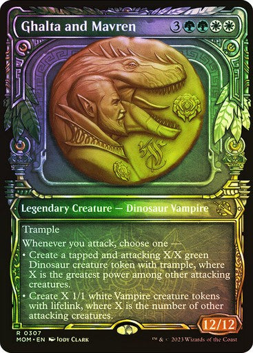 FOIL SHOWCASE Ghalta and Mavren ~ March of the Machine [ NM ] [ Magic MTG ]