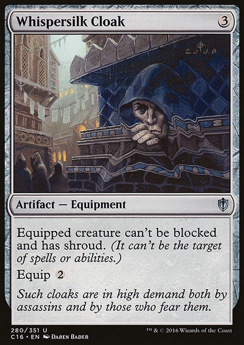 Whispersilk Cloak ~ Commander 2016 [ Excellent ] [ Magic MTG ]
