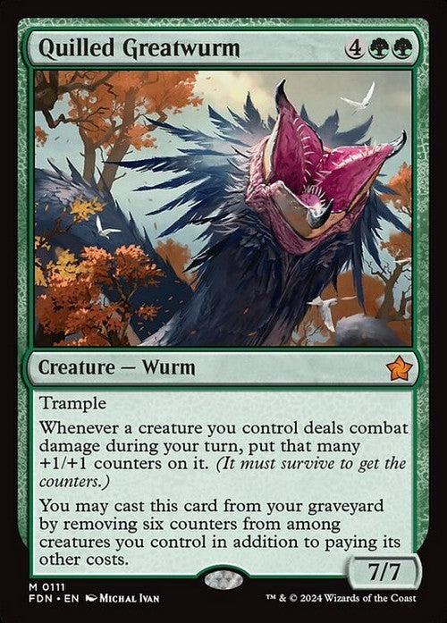 Quilled Greatwurm ~ Foundations [ NearMint ] [ Magic MTG ] - London Magic Traders Ltd