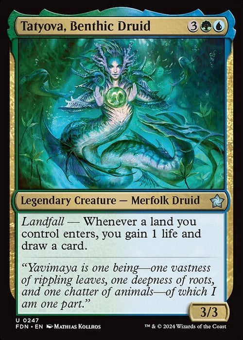 Tatyova, Benthic Druid ~ Foundations [ NearMint ] [ Magic MTG ]
