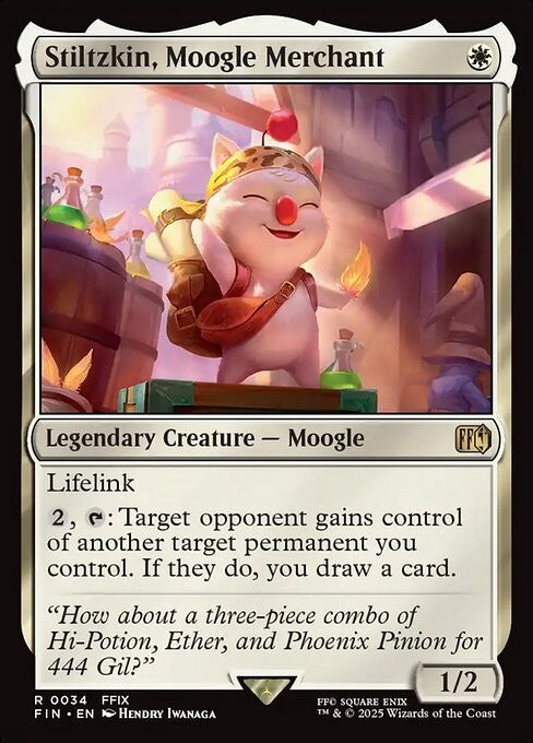 Stiltzkin, Moogle Merchant ~ Final Fantasy [ NM ] [ Magic MTG ]