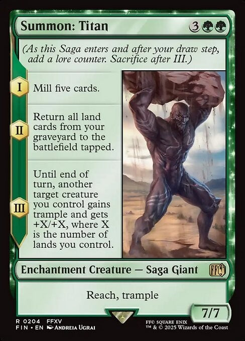 Summon: Titan ~ Final Fantasy [ NM ] [ Magic MTG ]