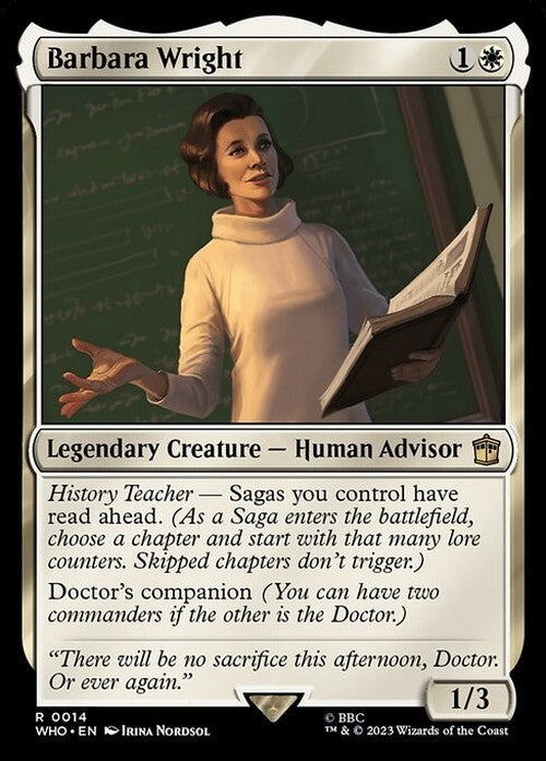 Barbara Wright ~ Commander: Doctor Who [ NearMint ] [ Magic MTG ]