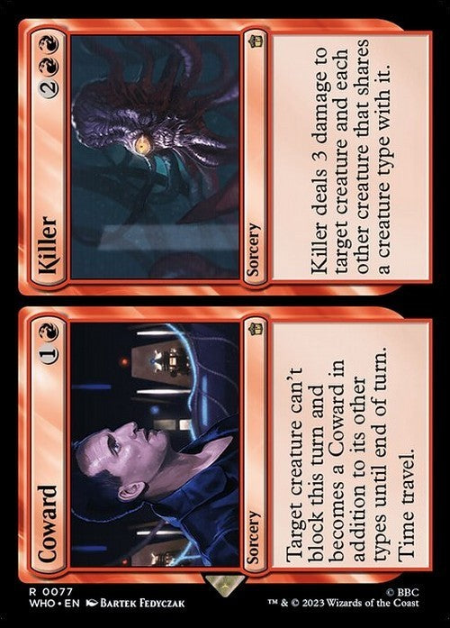 Coward / Killer ~ Commander: Doctor Who [ NearMint ] [ Magic MTG ]
