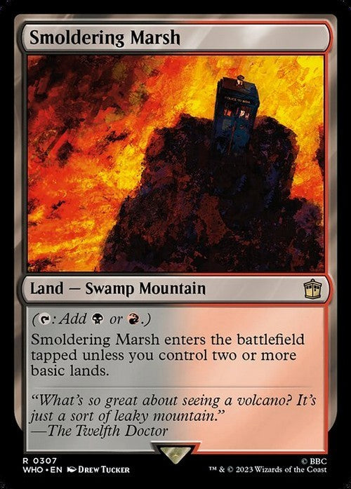 Smoldering Marsh ~ Commander: Doctor Who [ NearMint ] [ Magic MTG ]