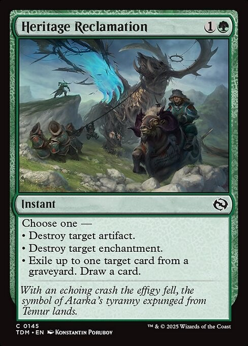Heritage Reclamation ~ Tarkir: Dragonstorm [ NM ] [ Magic MTG ]