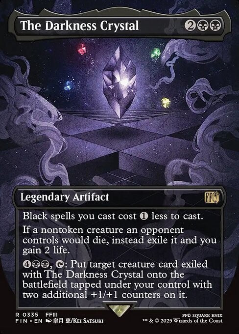BORDERLESS The Darkness Crystal ~ Final Fantasy [ NM ] [ Magic MTG ]