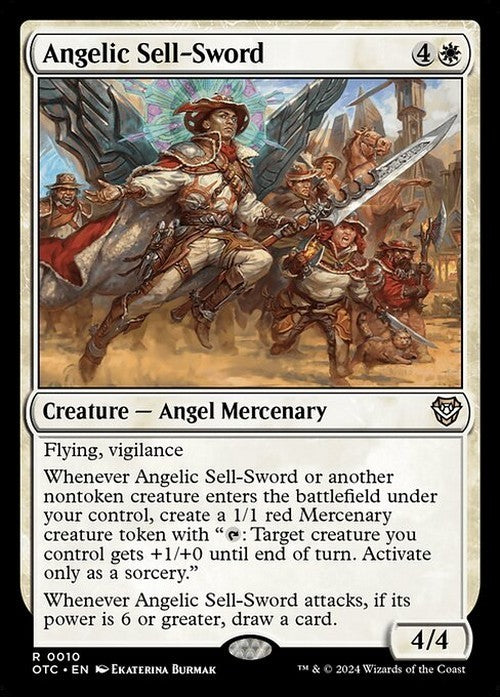 Angelic Sell-Sword ~ Commander: Outlaws of Thunder Junction [ NM ] [ Magic MTG ]