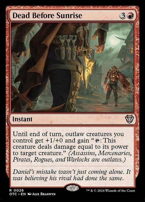 Dead Before Sunrise ~ Commander: Outlaws of Thunder Junction [ NM ] [ MTG ]