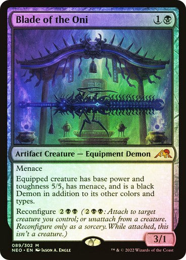 FOIL Blade of the Oni ~ Kamigawa: Neon Dynasty [ NM ] [ Magic MTG ]