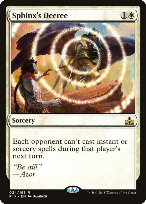 Sphinx's Decree ~ Rivals of Ixalan [ Excellent ] [ Magic MTG ]