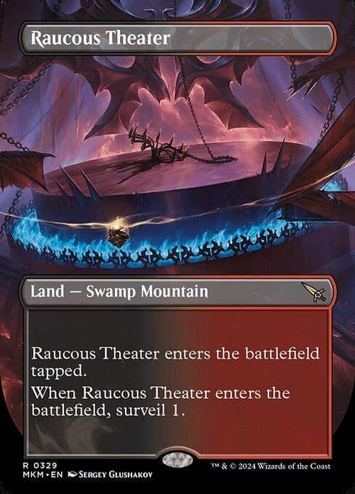 BORDERLESS Raucous Theater ~ Murders at Karlov Manor [ NM ] [ Magic MTG ]