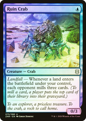 FOIL Ruin Crab ~ Zendikar Rising [ NearMint ] [ Magic MTG ]