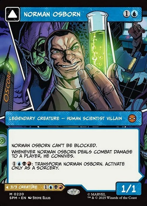 BORDERLESS Norman Osborn / Green Goblin ~ Spider-Man [ NM ] [ Magic MTG ]
