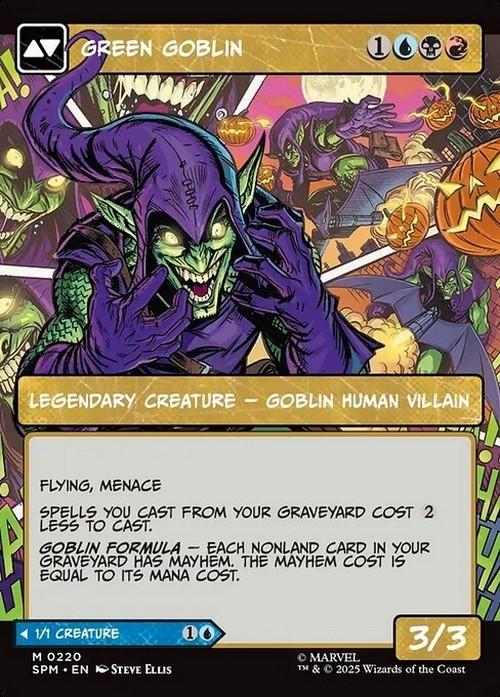 BORDERLESS Norman Osborn / Green Goblin ~ Spider-Man [ NM ] [ Magic MTG ]