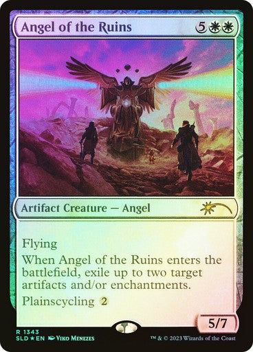 FOIL Angel of the Ruins #1343 ~ Secret Lair [ Excellent ] [ Magic MTG ]