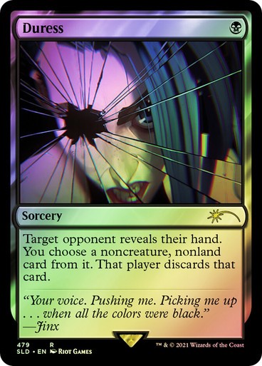 FOIL Duress #479 (Riot Games) ~ Secret Lair [ NearMint ] [ Magic MTG ]