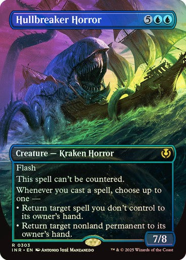 FOIL BORDERLESS Hullbreaker Horror ~ Innistrad Remastered [ NM ] [ Magic MTG ]