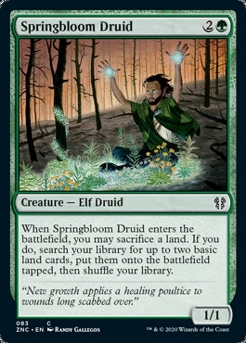 Springbloom Druid ~ Commander: Zendikar Rising [ NearMint ] [ Magic MTG ]