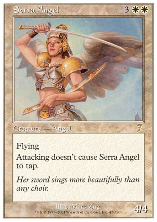 Serra Angel ~ Seventh Edition [ PLAYED ] [ Magic MTG ]