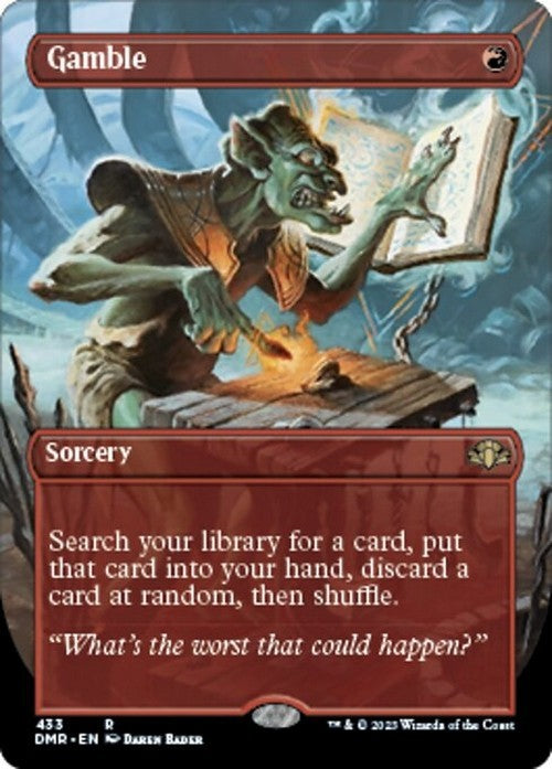 BORDERLESS Gamble ~ Dominaria Remastered [ NearMint ] [ Magic MTG ]