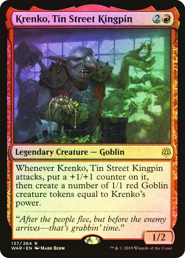 FOIL Krenko, Tin Street Kingpin ~ War of the Spark [ NM ] [ Magic MTG ]