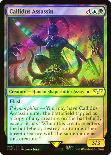 FOIL SURGE Callidus Assassin ~ Commander: Warhammer 40,000 [ EX ] [ Magic MTG ]