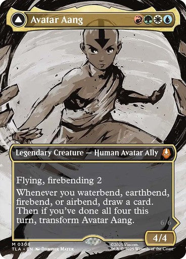 BORDERLESS Avatar Aang ~ Avatar: The Last Airbender [ Excellent ] [ Magic MTG ]