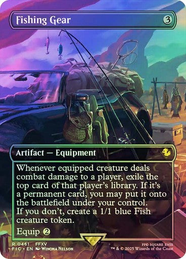FOIL Fishing Gear ~ Commander: Final Fantasy [ NM ] [ Magic MTG ]
