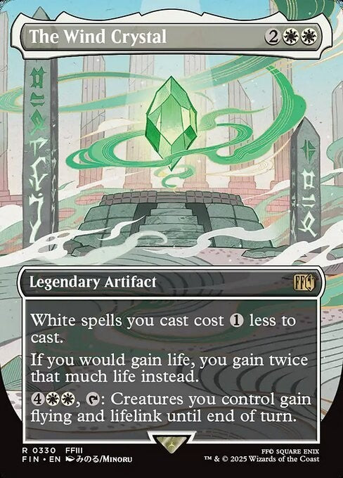 BORDERLESS The Wind Crystal ~ Final Fantasy [ NM ] [ Magic MTG ]