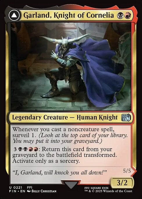 Garland, Knight of Cornelia ~ Final Fantasy [ NM ] [ Magic MTG ]