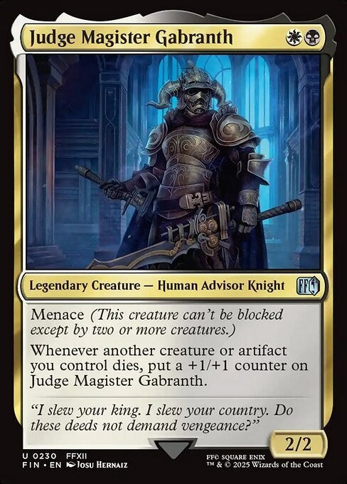Judge Magister Gabranth ~ Final Fantasy [ NM ] [ Magic MTG ]