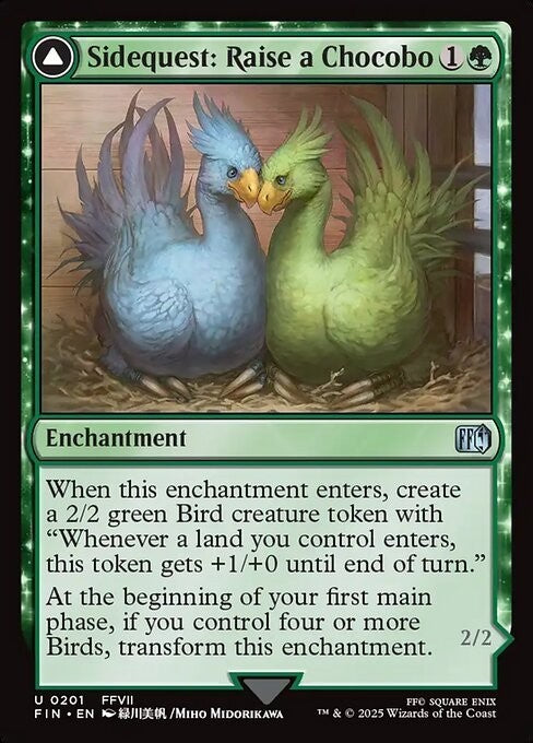 Sidequest: Raise a Chocobo / Black Chocobo ~ Final Fantasy [ NM ] [ Magic MTG ]