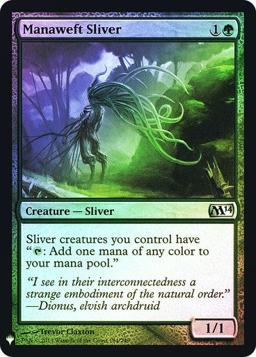 FOIL Manaweft Sliver ~ Mystery Booster [ Excellent ] [ Magic MTG ]