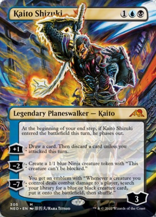 BORDERLESS Kaito Shizuki ~ Kamigawa: Neon Dynasty [ NearMint ] [ Magic MTG ]
