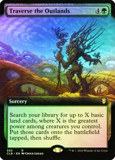 FOIL BORDERLESS Traverse the Outlands ~ Commander Legends 2 [ NM ] [ Magic MTG ]