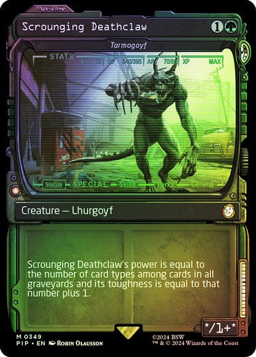 FOIL Scrounging Deathclaw (Tarmogoyf) ~ Commander: Fallout [ NM ] [ Magic MTG ]