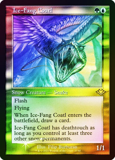 FOIL ETCHED Ice-Fang Coatl ~ Modern Horizons 1 [ NearMint ] [ Magic MTG ]