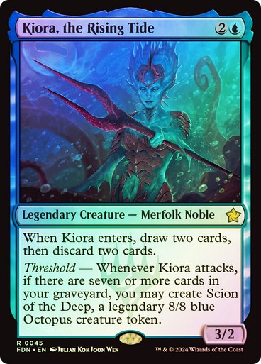FOIL Kiora, the Rising Tide ~ Foundations [ NearMint ] [ Magic MTG ]