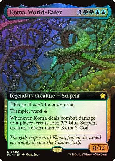 FOIL BORDERLESS Koma, World-Eater ~ Foundations [ NearMint ] [ Magic MTG ]