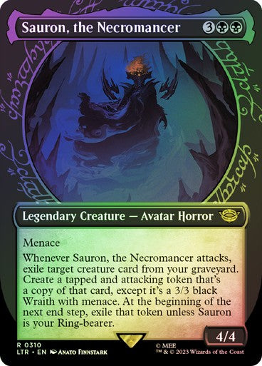 FOIL SHOWCASE Sauron, the Necromancer ~ The Lord of the Rings [ NM ] [ MTG ]