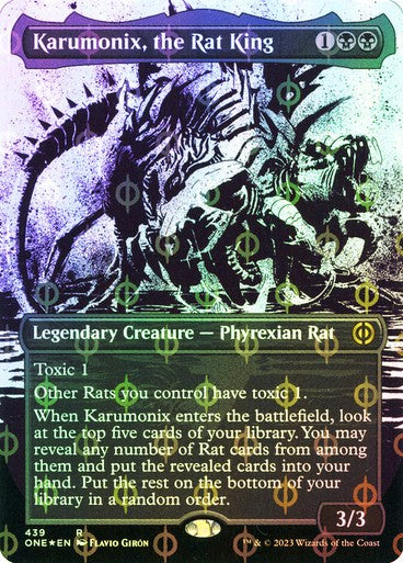 FOIL COMPLEAT Karumonix, the Rat King ~ Phyrexia: All Will Be One [ NM ] [ MTG ]