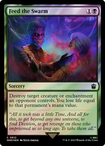 FOIL SURGE Feed the Swarm ~ Commander: Doctor Who [ Excellent ] [ Magic MTG ]