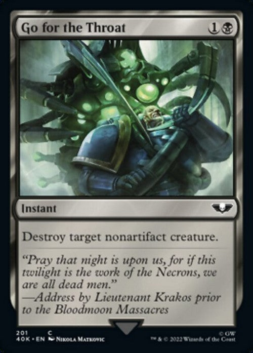 Go for the Throat ~ Commander: Warhammer 40,000 [ NearMint ] [ Magic MTG ]