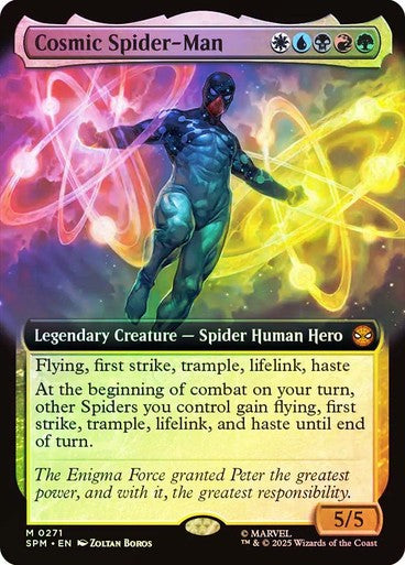 FOIL BORDERLESS Cosmic Spider-Man ~ Spider-Man [ NM ] [ Magic MTG ]