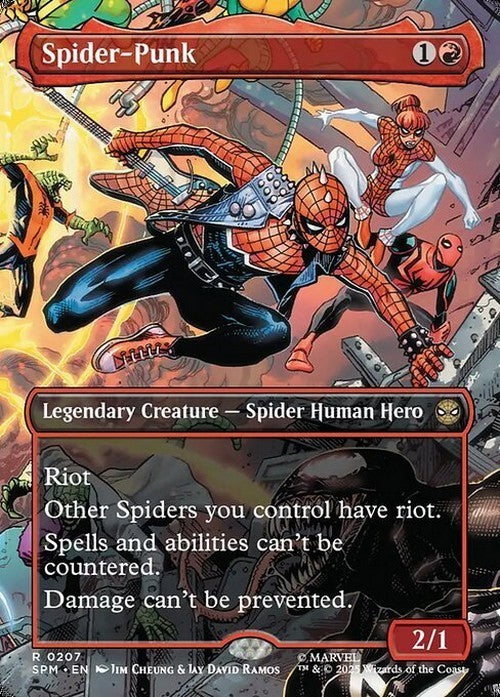 BORDERLESS Spider-Punk ~ Spider-Man [ NM ] [ Magic MTG ]
